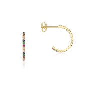Cercei argint placati cu aur galben cu pietre colorate DiAmanti PE0448EY-AS